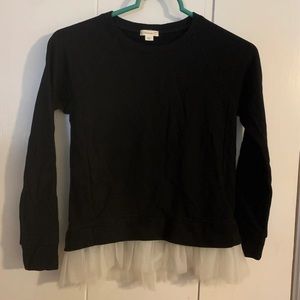 Crewcuts sweater black/white trim size 10